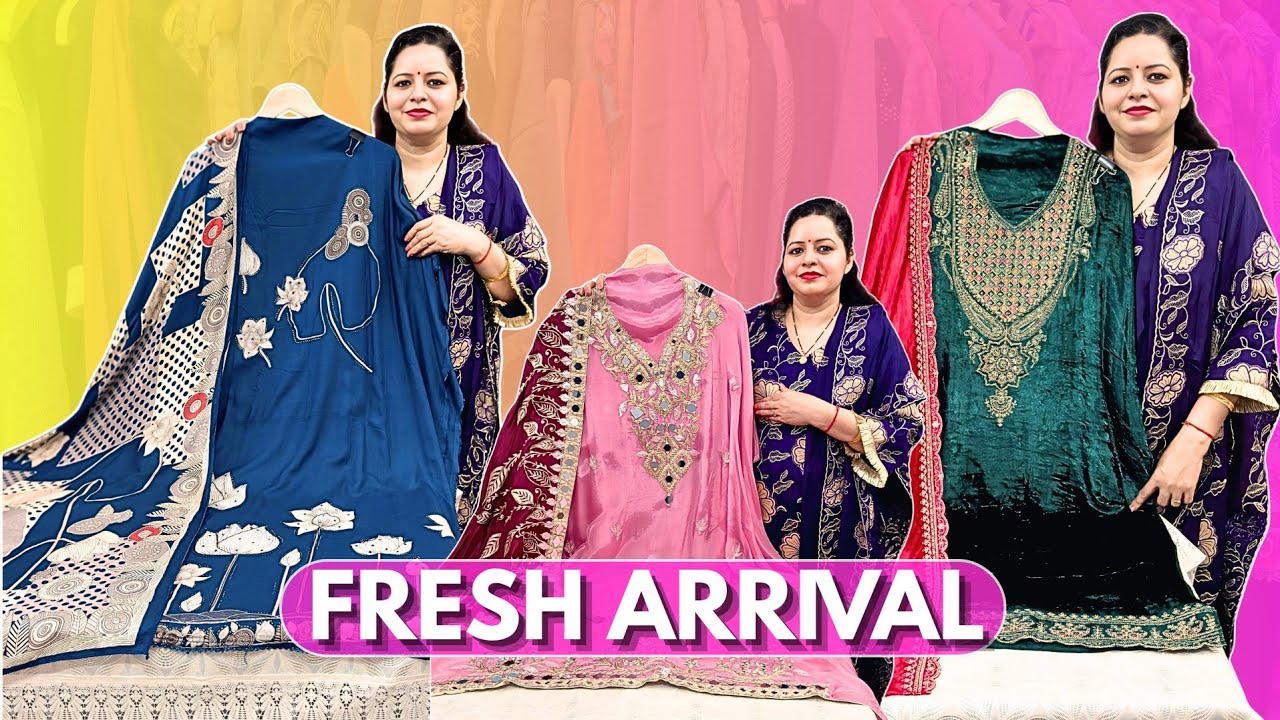 PARTY WEAR SUITS, HANDWORK SUITS, MIRROR WORK SUITS, PASHMINA SUIT & MORE DESIGNER SUIT #unstiched