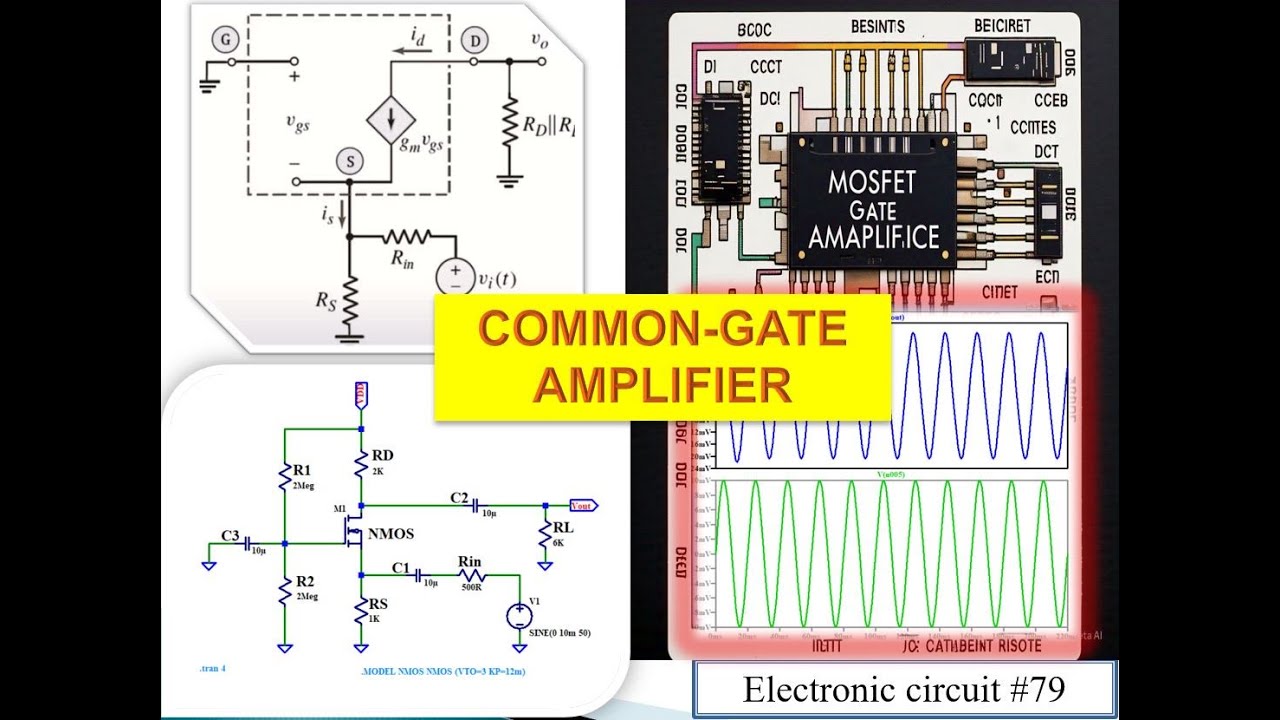 MOSFET Amplifiers: Common Gate Amplifier Analysis (DC & AC) || Hardware||