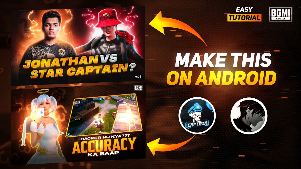 How to Make Thumbnail 🔥 like Star Captain & Jaguar Og on Android | BGMI Thumbnail Tutorial