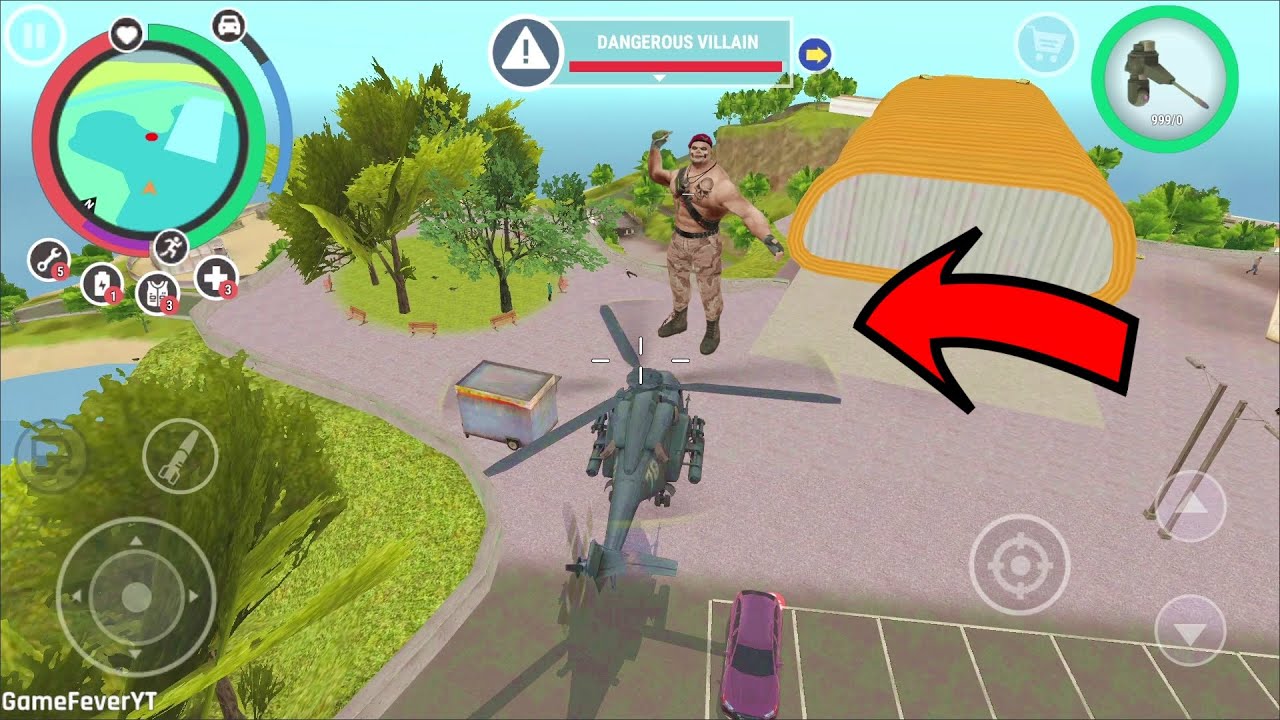 Rio Crime City: Mafia Gangster - (Shark Helicopter vs Dangerous Villain) Helicopter Stuck on Ropeway