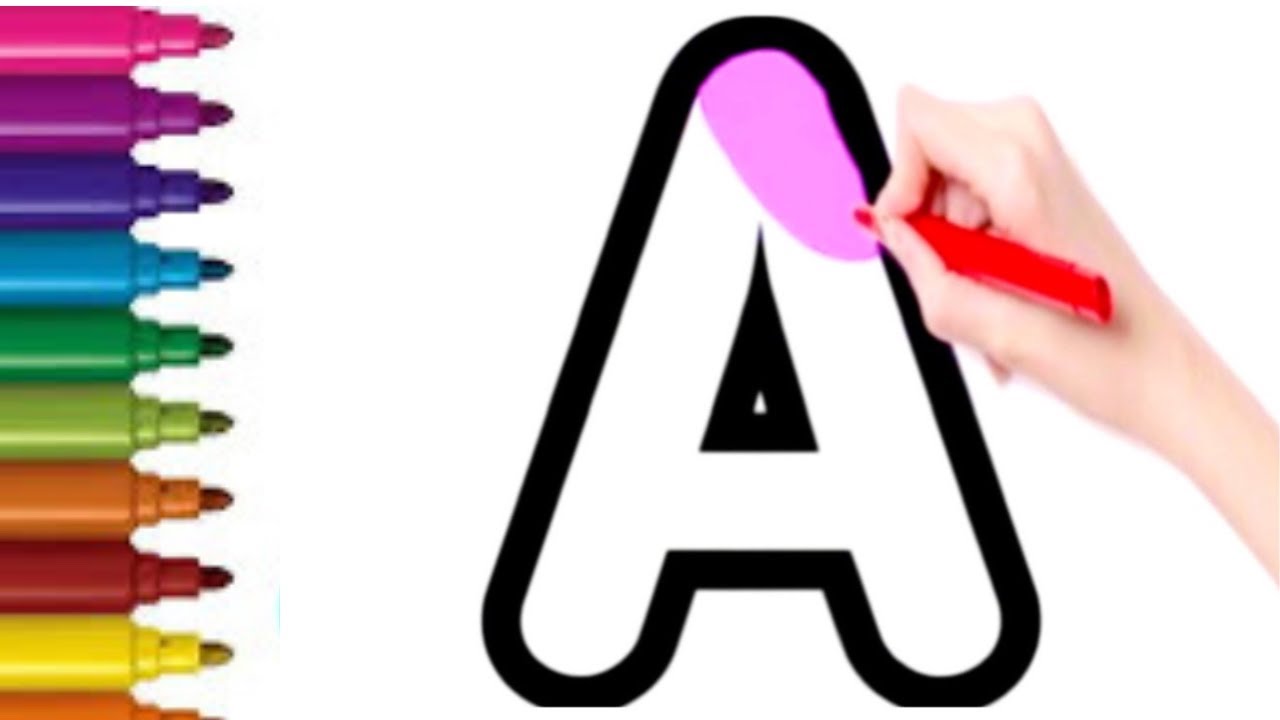 Alphabet, ABC song, abcd, a to z, Kids rhymes, collection for writing along dotted lines for toddler