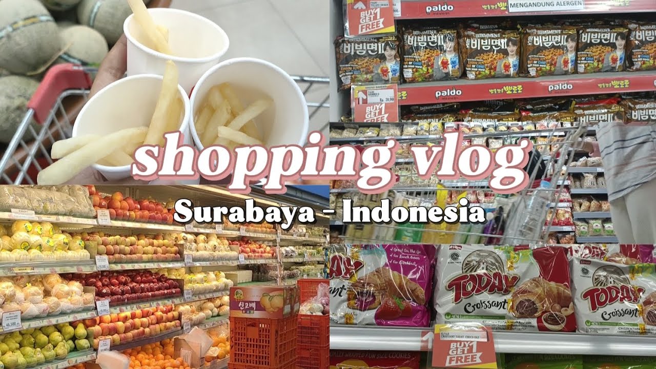 shopping in Indonesia vlog🇮🇩 || grocery shopping with prices💸 || at Hokky supermarket merr🛒