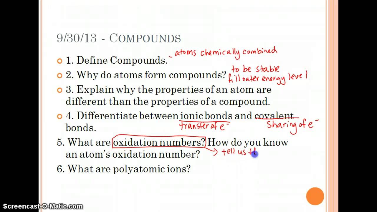 Physical Science Review Chapters 4-5