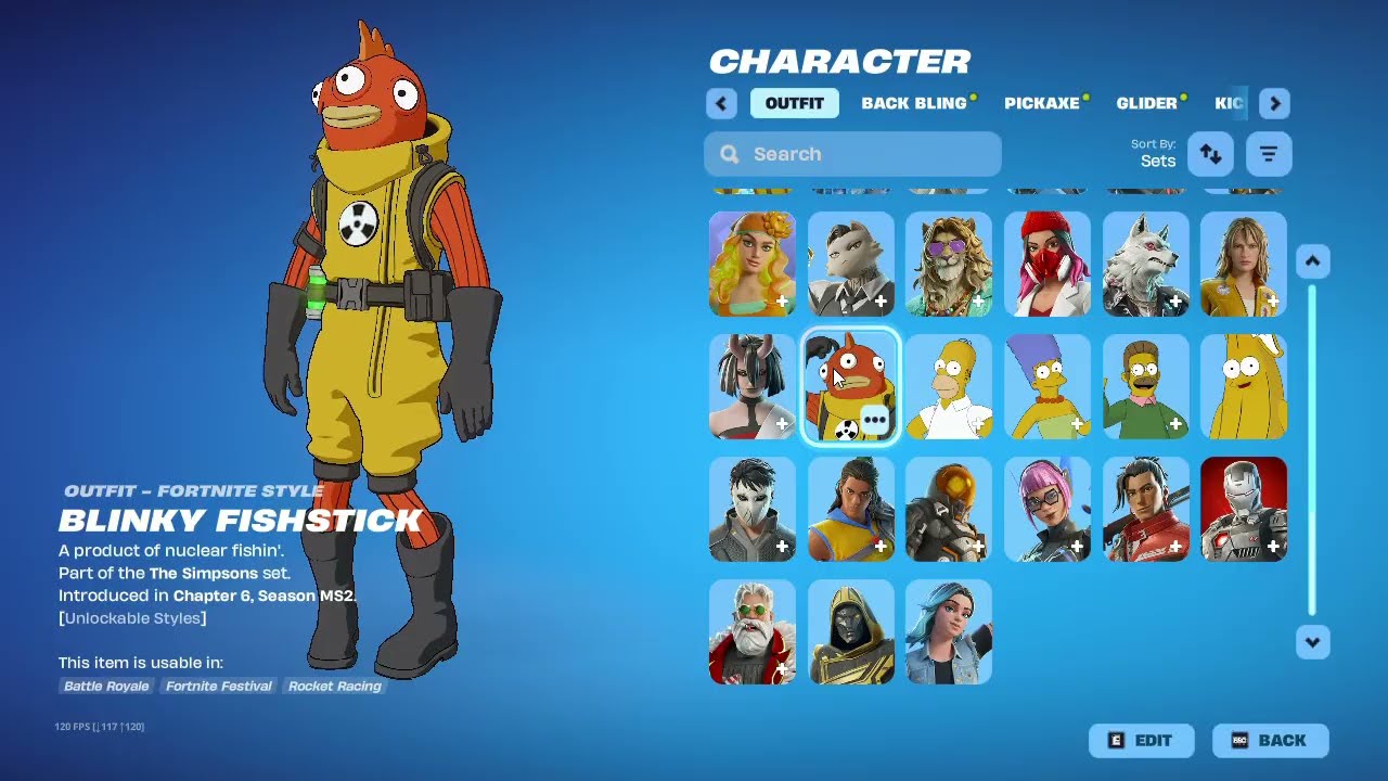 I'm showing my locker in fortnite