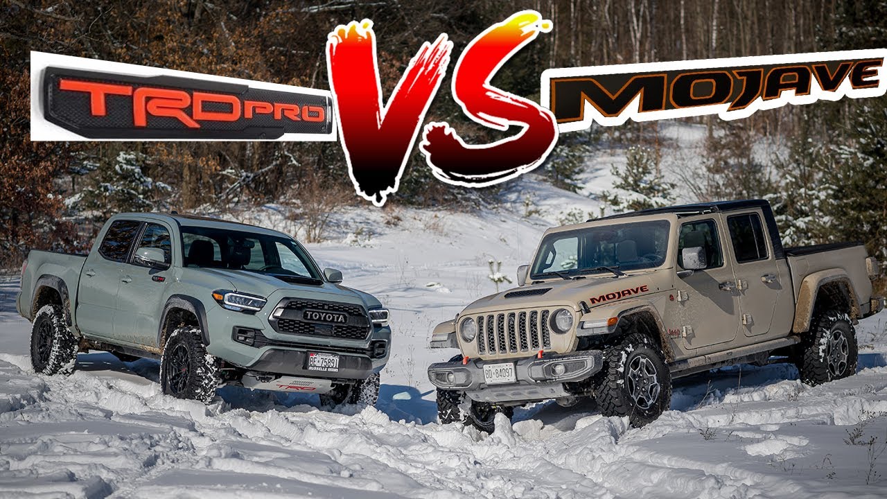 2021 Tacoma TRD PRO vs Jeep Gladiator Mojave, review plus snow test!