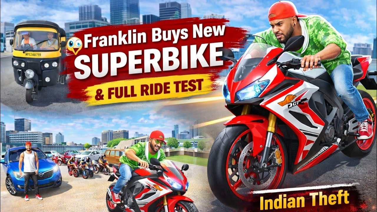 😱 Franklin Buys New Superbike & Full Ride Test 🏍️ | Indian Theft Aura Simulator