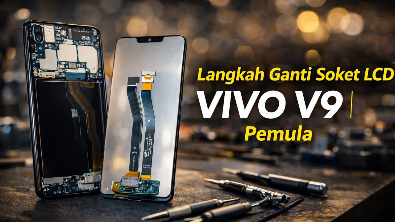 Ganti Soket LCD VIVO V9 | tidak ada tampilan | Part 2 