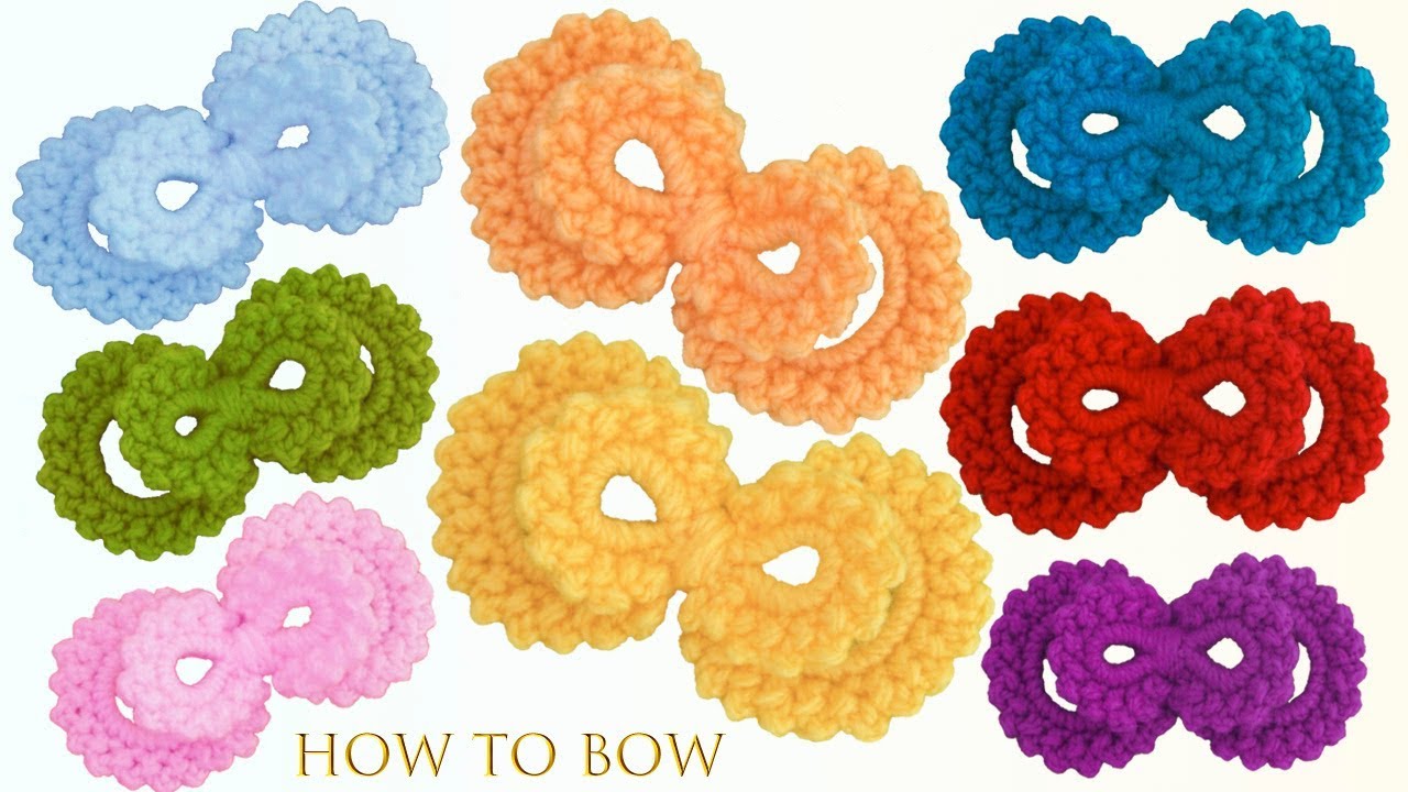 Como hacer moños a Crochet estilo Irlandés