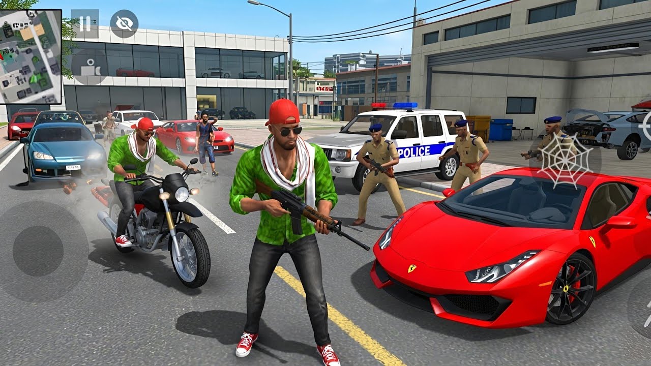 Franklin vs Police Fight 🔥 Lamborghini Action | Indian Theft Aura Simulator Gameplay