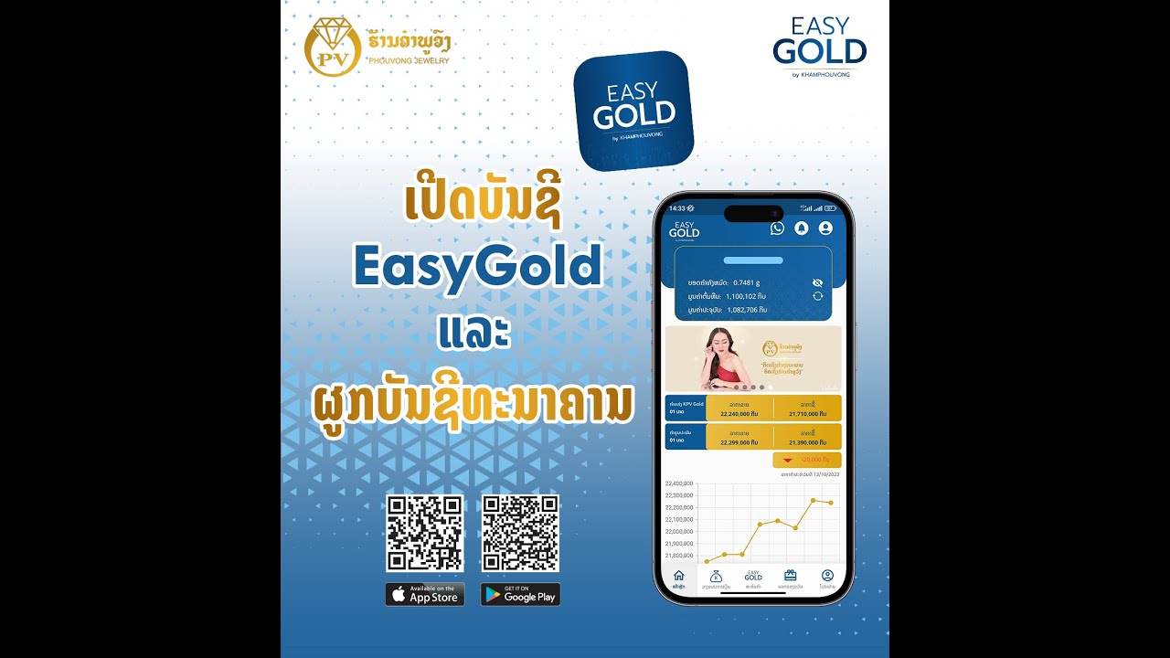 ວິທີການເປີດບັນຊີຊື້ຄໍາສະສົມEASY Gold ແລະຂັ້ນຕອນການຜູກບັນຊີທະນາຄານ
