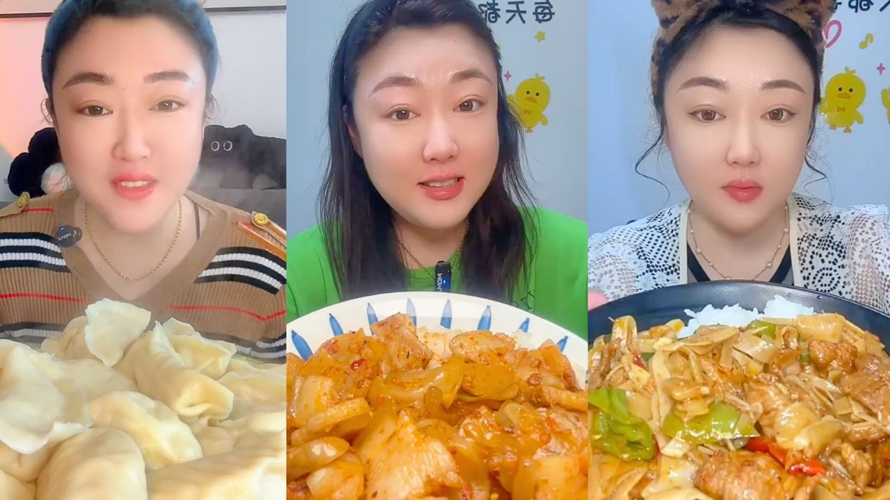 Dumplings, Spicy Rice Cakes, and Stir-Fry Mukbang Meal