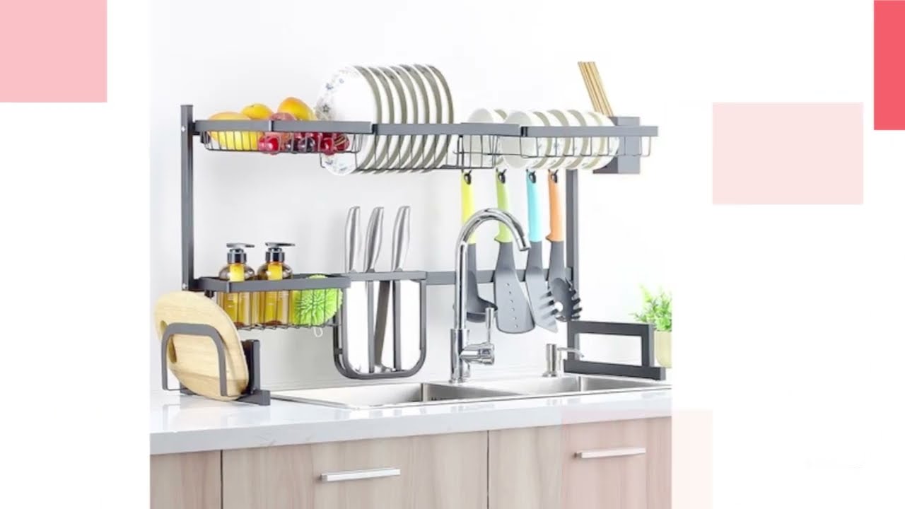 Expandable Over the Sink Dish Drying Rack