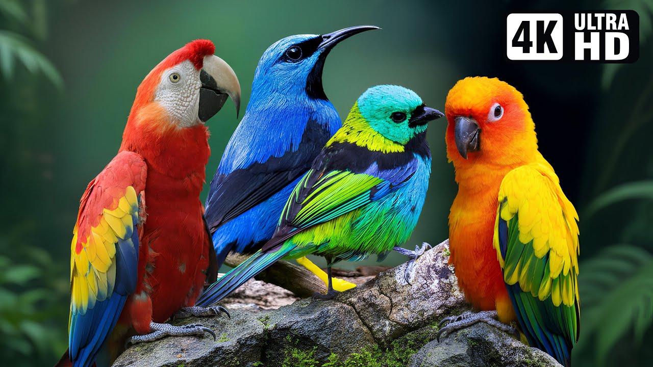 Most Beautiful Birds Of Costa-Rica Rainforest | Amazing Nature Sounds | Ultimate Relaxation | Calm