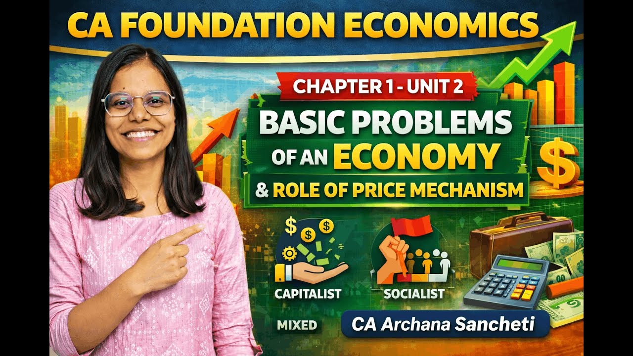 CA Foundation | Unit 2 - Basic Problems of an Economy and the Role of Price Mechanism | CA Archana