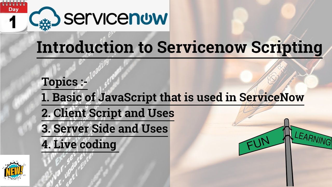 (День 1) Освоение скриптов ServiceNow: подробное руководство | Основы JavaScript | Живое кодирование