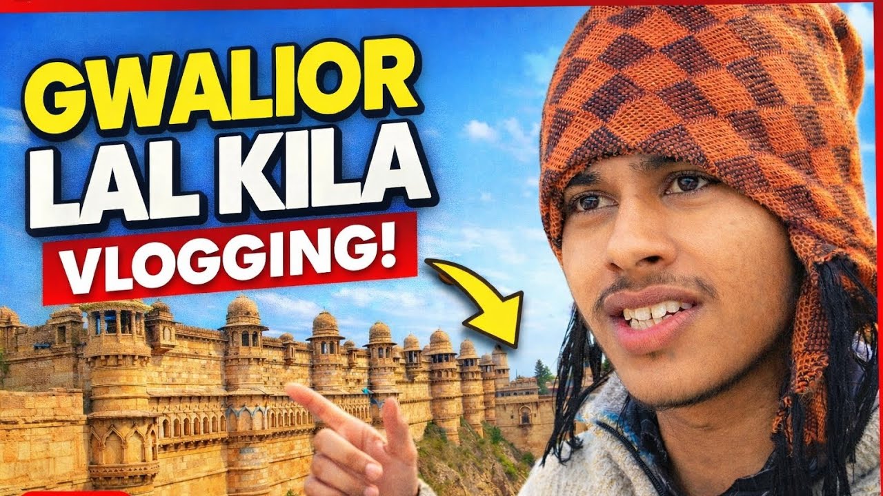 Gwalior ka Lal Kila 🔥 First Time Vlogging at Gwalior Fort | History + Masti Full Vlog | MP Tourism 🏰