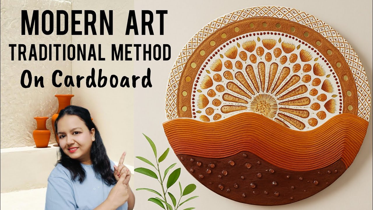 Lippan Art : DIY Texture Wall Art on Cardboard | Homemade Clay | Wall Hanging Craft | DIY
