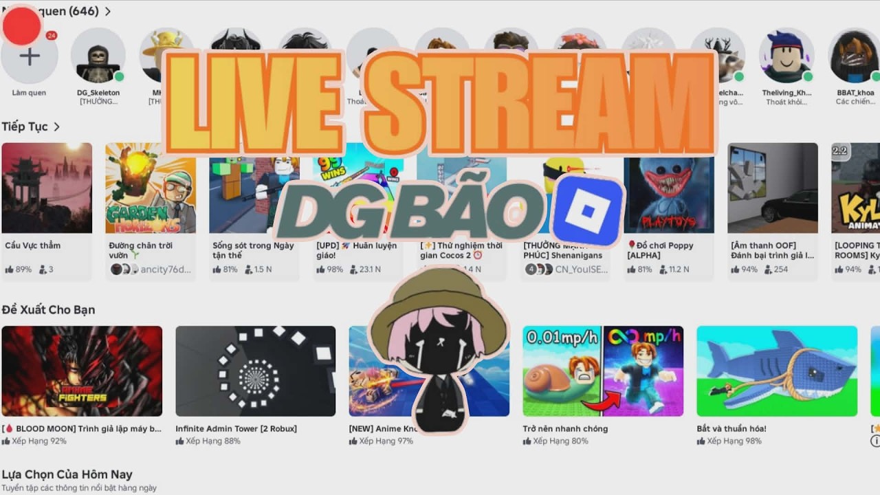 🔴LIVE CUỐI TUẦN RỒI ROBLOX CÙNG FAN THÔI!!!