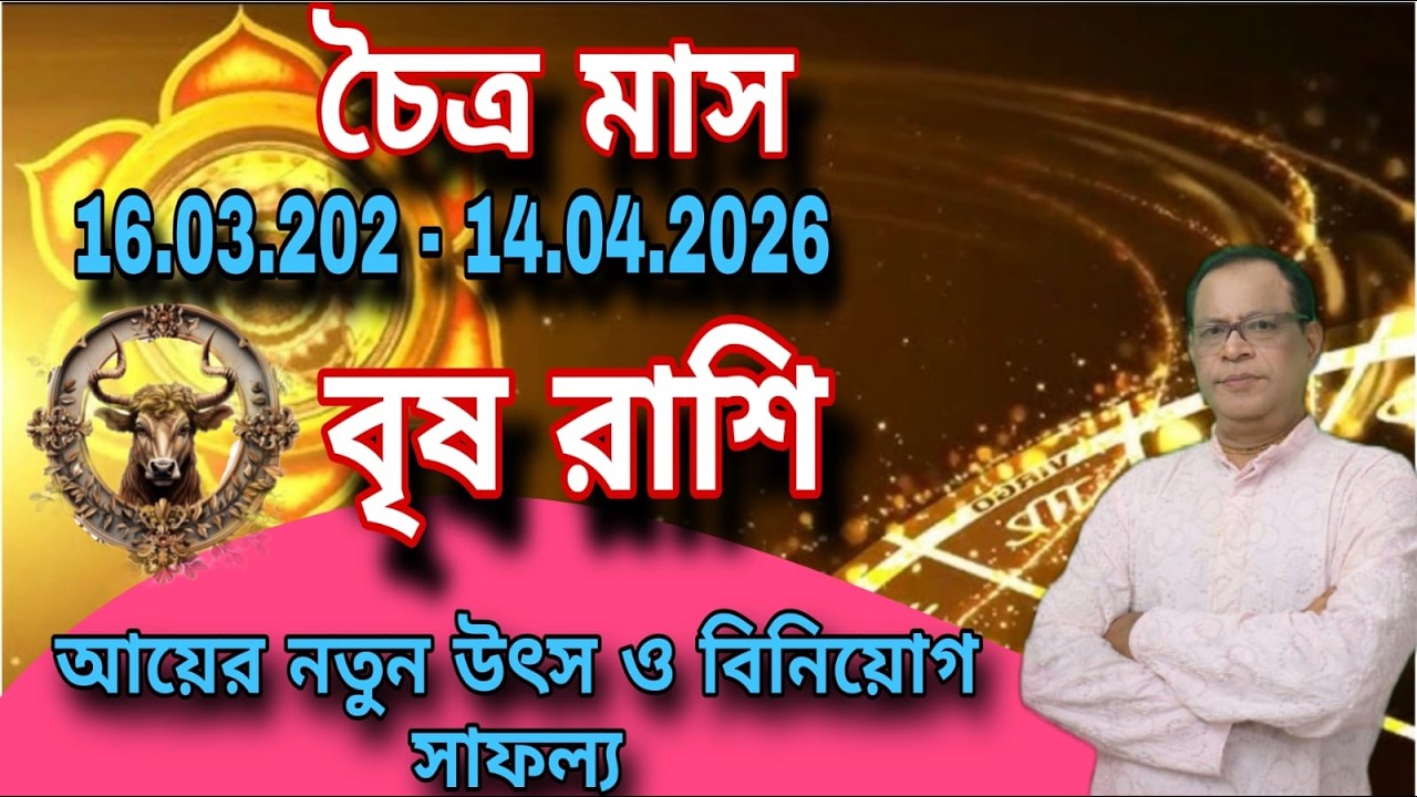 বৃষ রাশি | Taurus Sign চৈত্র মাস ১৪৩২ | ১৬ই মার্চ থেকে ১৪ই এপ্রিল | Vrishabh Rashi