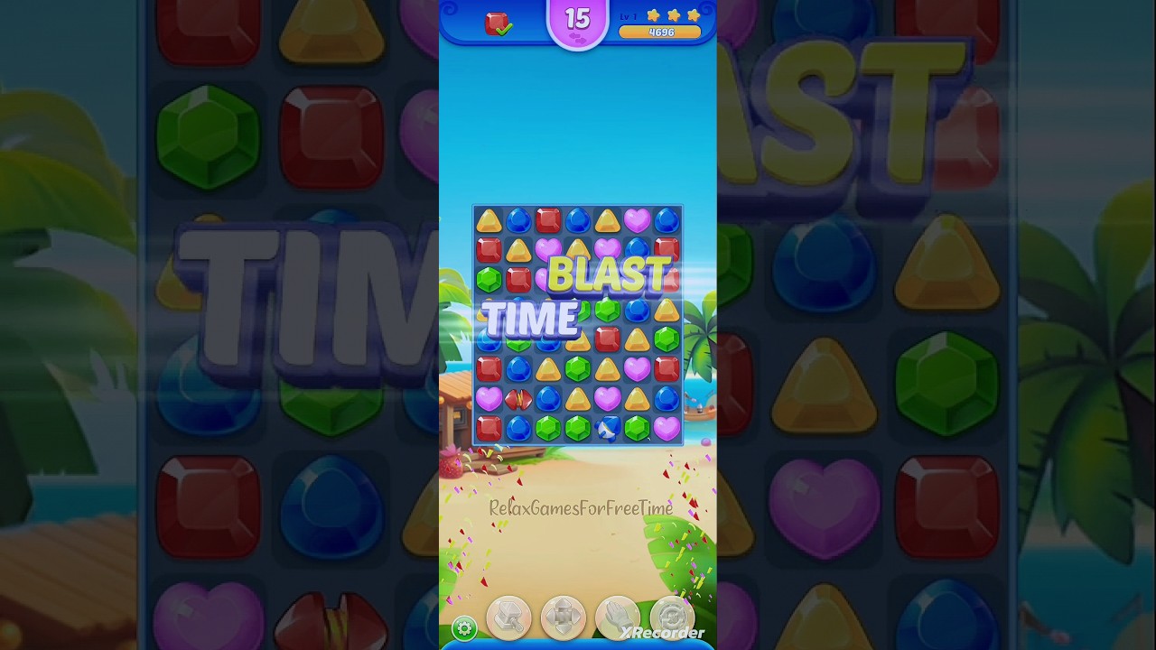 Jewel Blast Time - Match 3 - match 3 puzzle game Level 1 gameplay #walkthrough #match3game #games