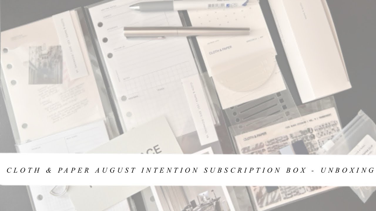 Cloth and Paper August 2025 Intention Subscription Box - Unboxing