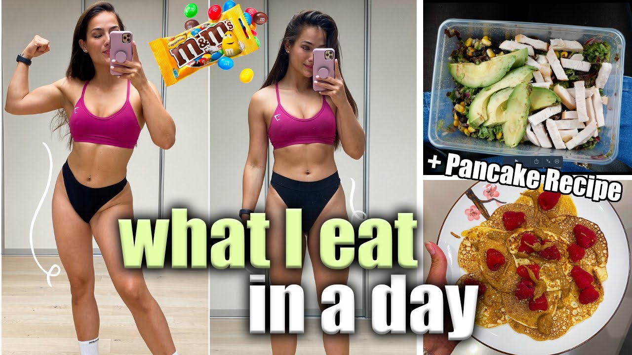 FULL DAY OF EATING on a busy day | realtalk, workout +pancake recipe