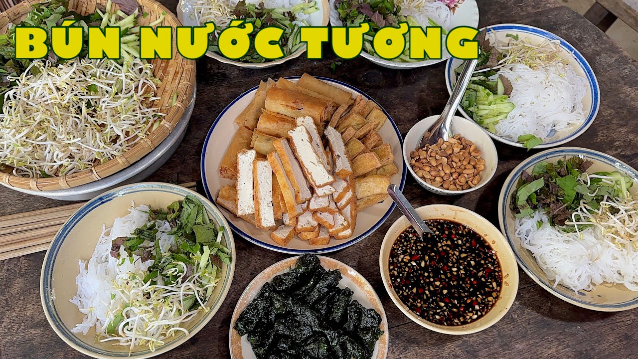 Tàu hủ rau bún nước tương, ngày chay ăn món bình thường mà ngon | Đặc sản miền sông nước