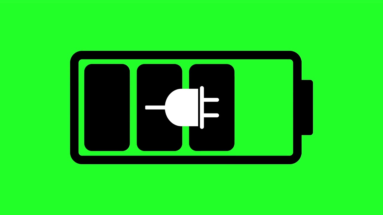 Battery Charging Green Screen || Animation VFX Chroma key