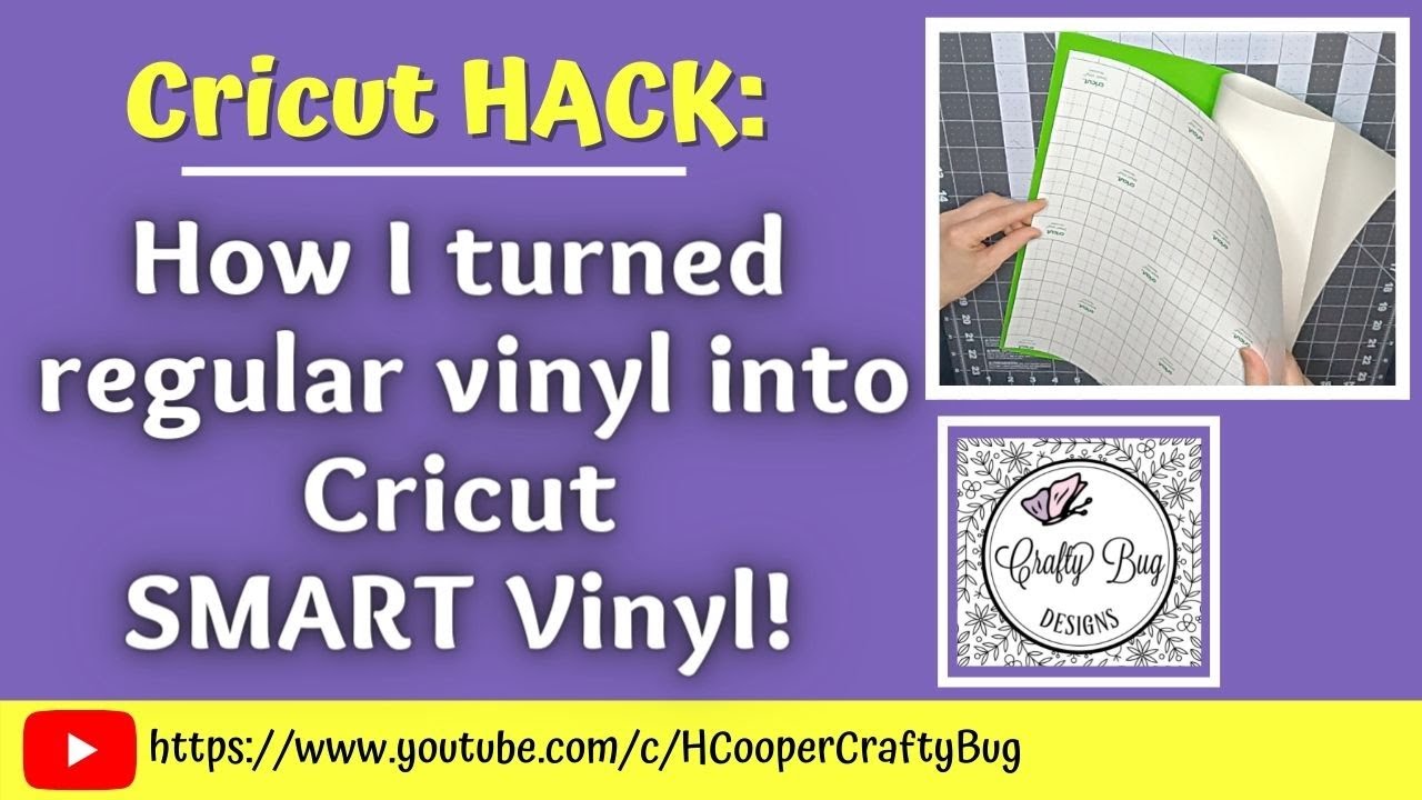 CRICUT HACK: How i turned regular vinyl into Smart Vinyl #CricutMaker3 #cricuthacks #craftybug