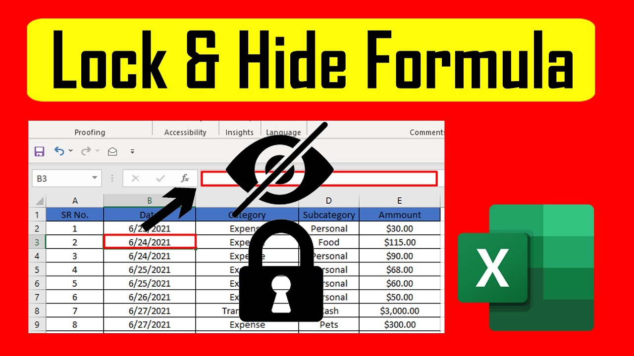 How to Lock and Hide Formula in Excel