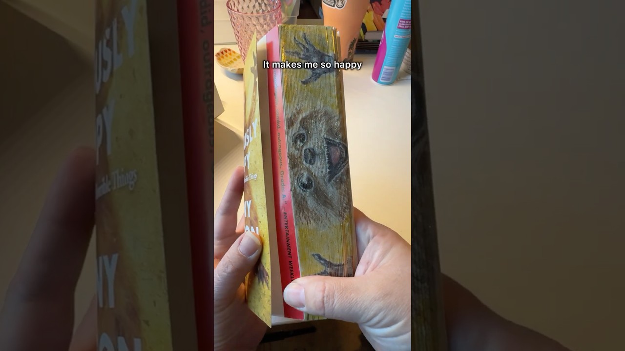 Hidden Fore-Edge Painting Walkthrough. #bookart #booktube #goldfoil #artvideos #arttutorial #books