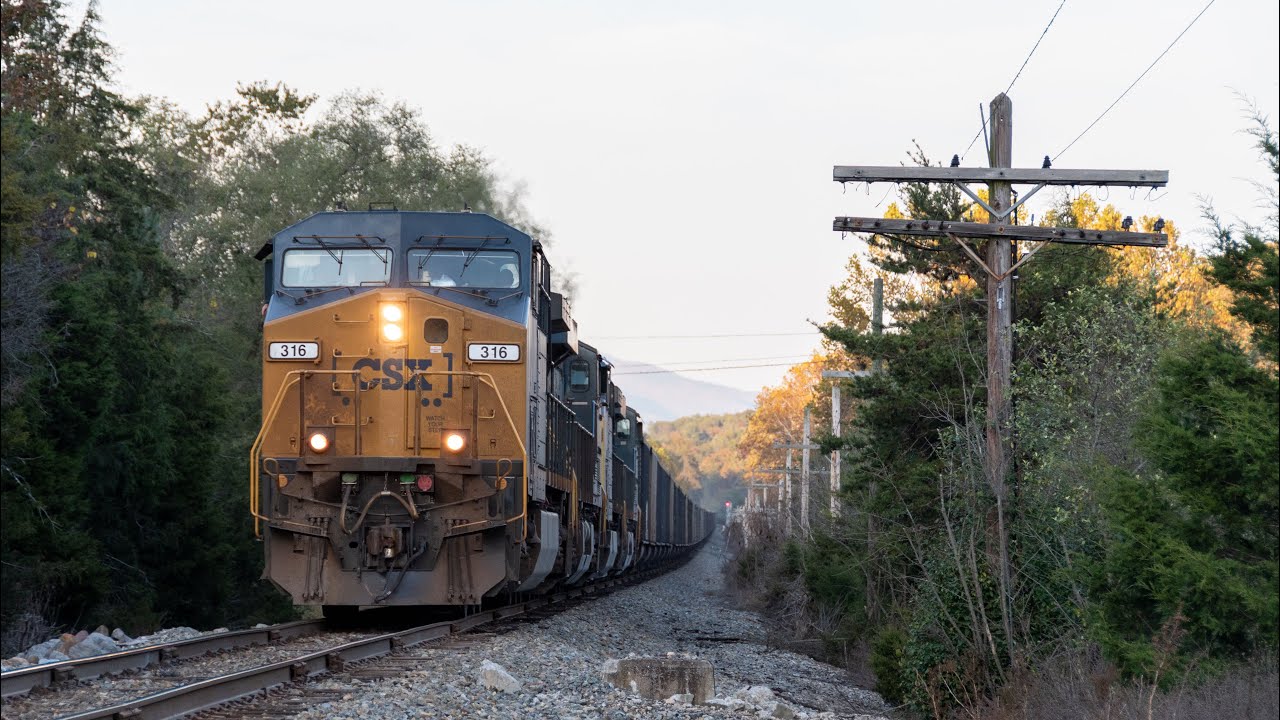 Chasing Trains on the Piedmont and Mountain Subdivisions with Jointed Rail!