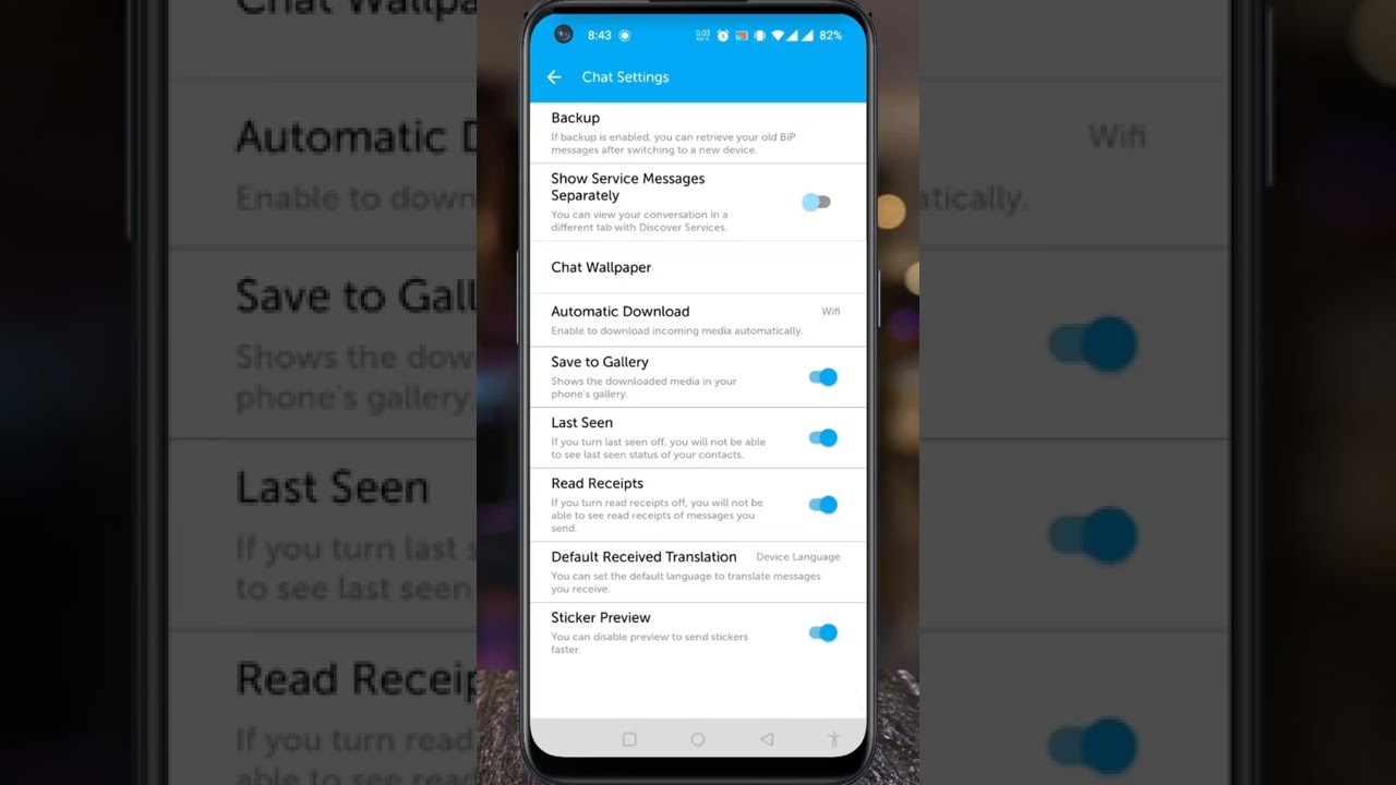 How to Show Service Messages Separately on BiP Messenger #shorts