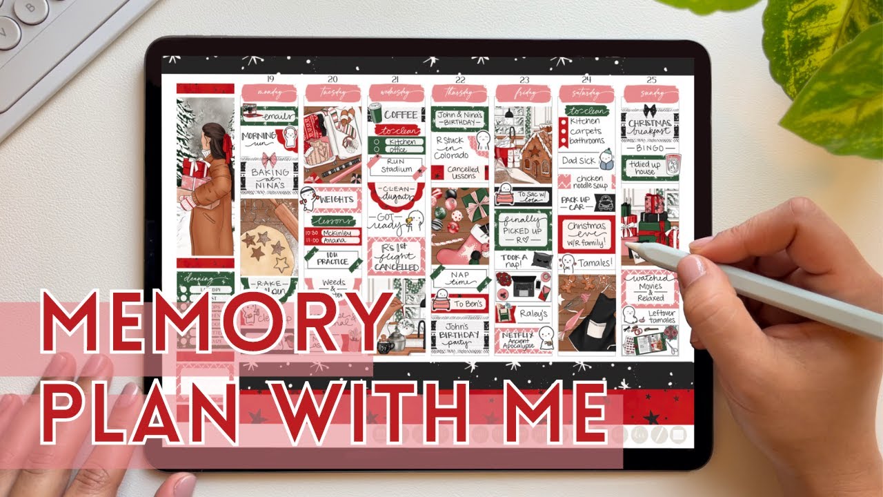 DIGITAL PLAN WITH ME | Memory Planning December 19 - 25 🎄❤️