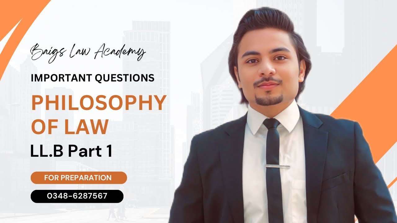 Philosophy of Law Important Questions | LL.B Part 1 Preparation | Baigs Law Academy
