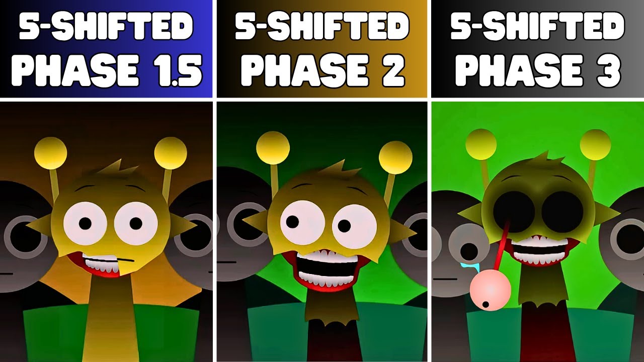 Incredibox Sprunki 5-Shifted EVOLVES?! Phase 1.5 VS Phase 2 VS Phase 3