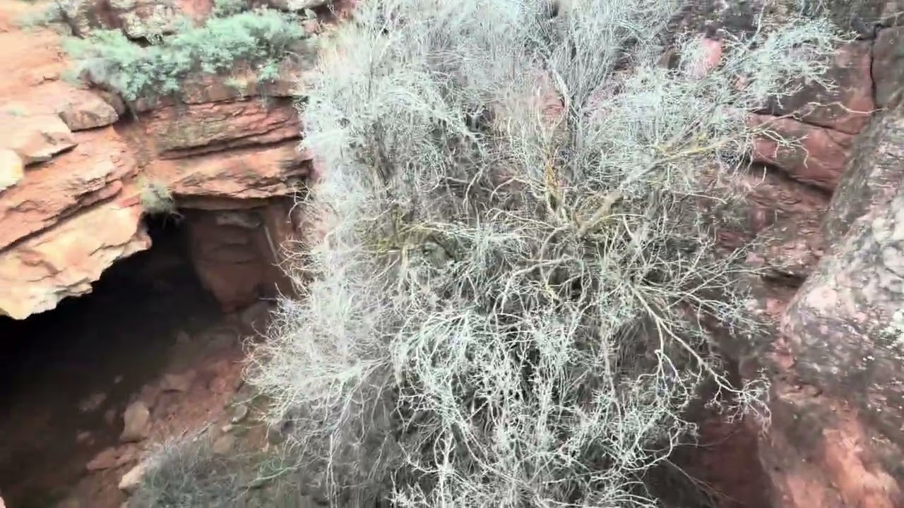 Visiting a sink hole in Sedona