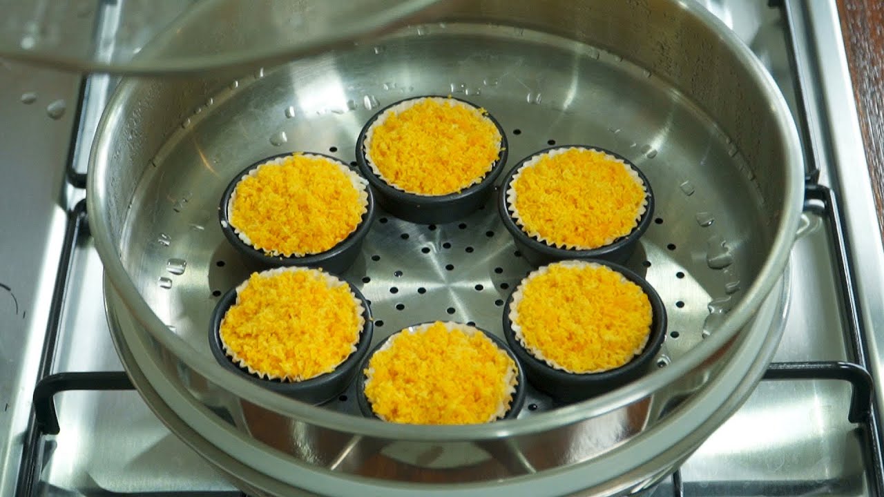 삶은 달걀을 찜기에 쪄보세요 (사르르 녹는 고급 디저트가 만들어집니다)