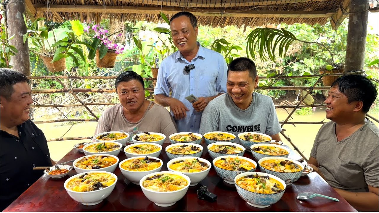 Chia Cặp Thi Ăn 16 Ký Bún GÀ NẤU KHÓM, Thắng Được 3Tr | ATĐQ