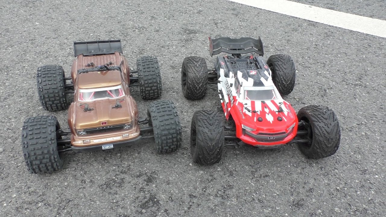 Arrma Kraton & Outcast 1/10 4x4 4s Speedtest [German]