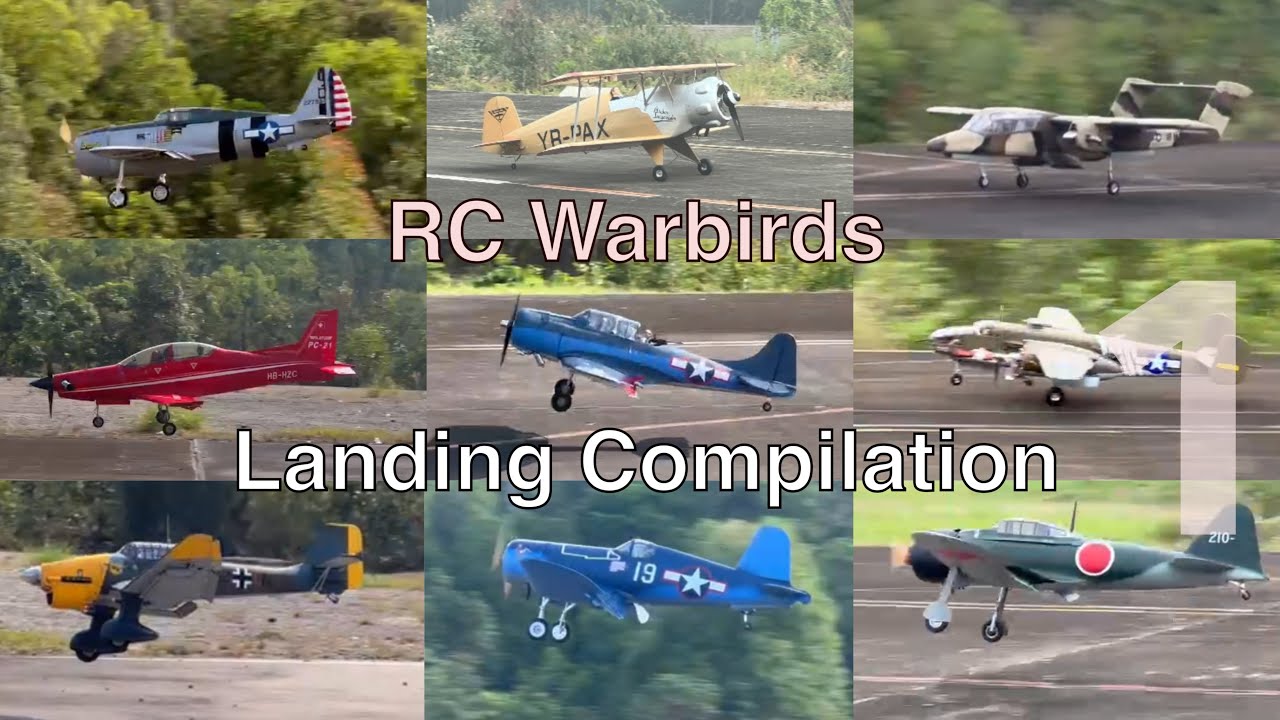 2025 Landing Compilation Vol 1 - 9 RC  Warbirds  Propeller Series (Perfect, Nice & NG Landing)