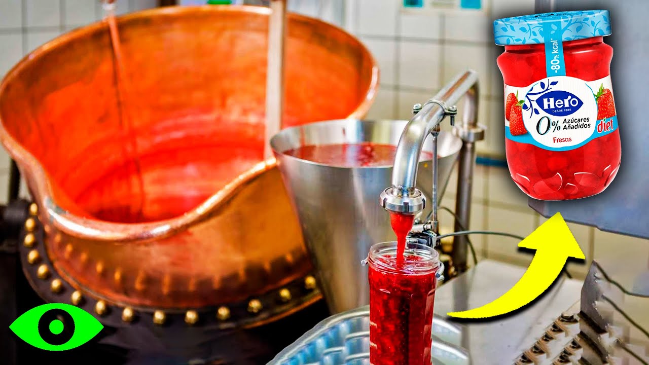 COMO se HACE las MERMELADA de FRESA en las FÁBRICAS 🍓 | Como se PRODUCE la MERMELADA INDUSTRIAL