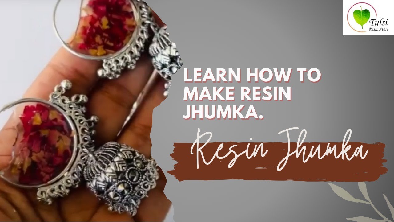 Resin Jhumka Making Tutorials | Resin jewellery | DIY Jhumka making | turn flower into resin jhumka