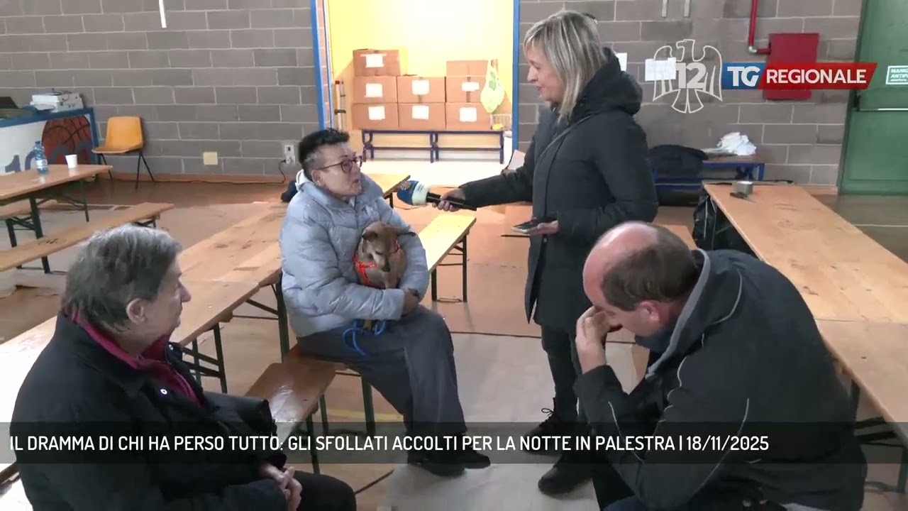 IL DRAMMA DI CHI HA PERSO TUTTO: GLI SFOLLATI ACCOLTI PER LA NOTTE IN PALESTRA | 18/11/2025