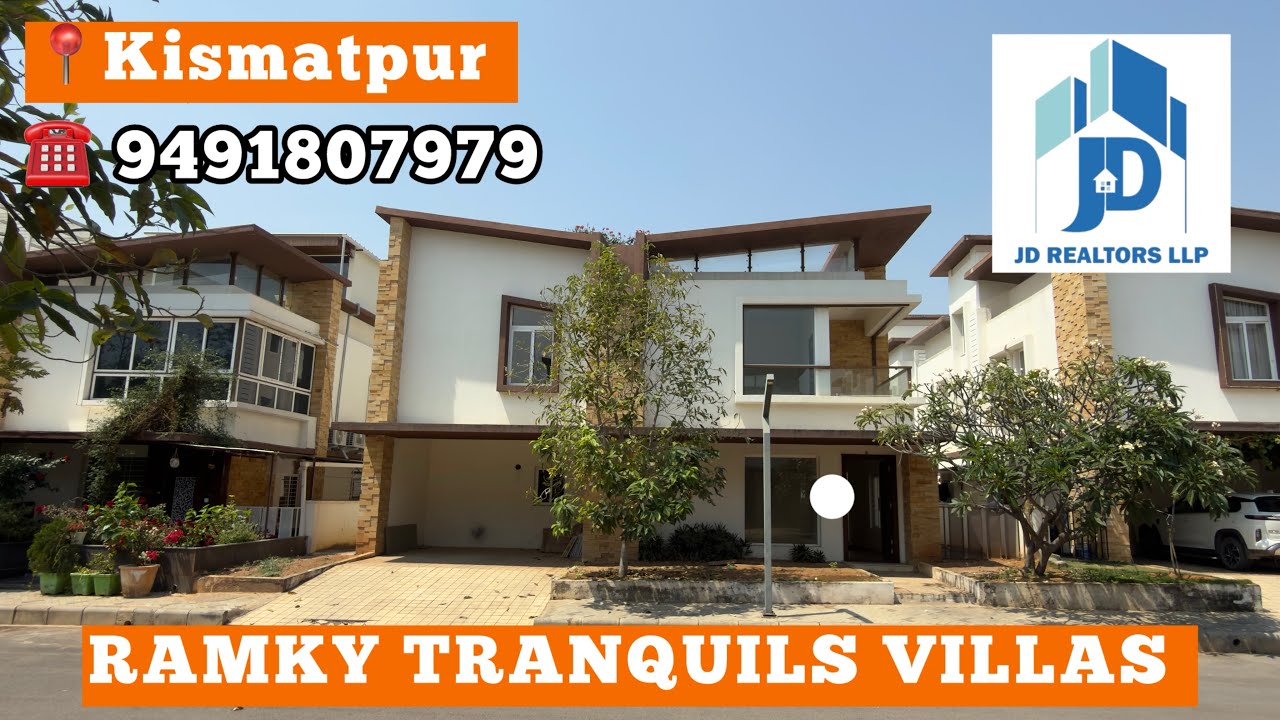 4BHK VILLA FOR SALE IN HYDERABAD, KISMATPUR | RAMKY TRANQUILLAS | GATED COMMUNITY VILLAS