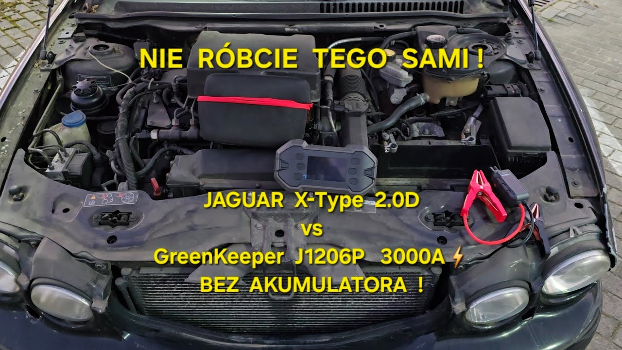 #GreenKeeper #J1206P 3000A⚡️ vs Jaguar X-Type 2.0D bez akumulatora! #Test boostera