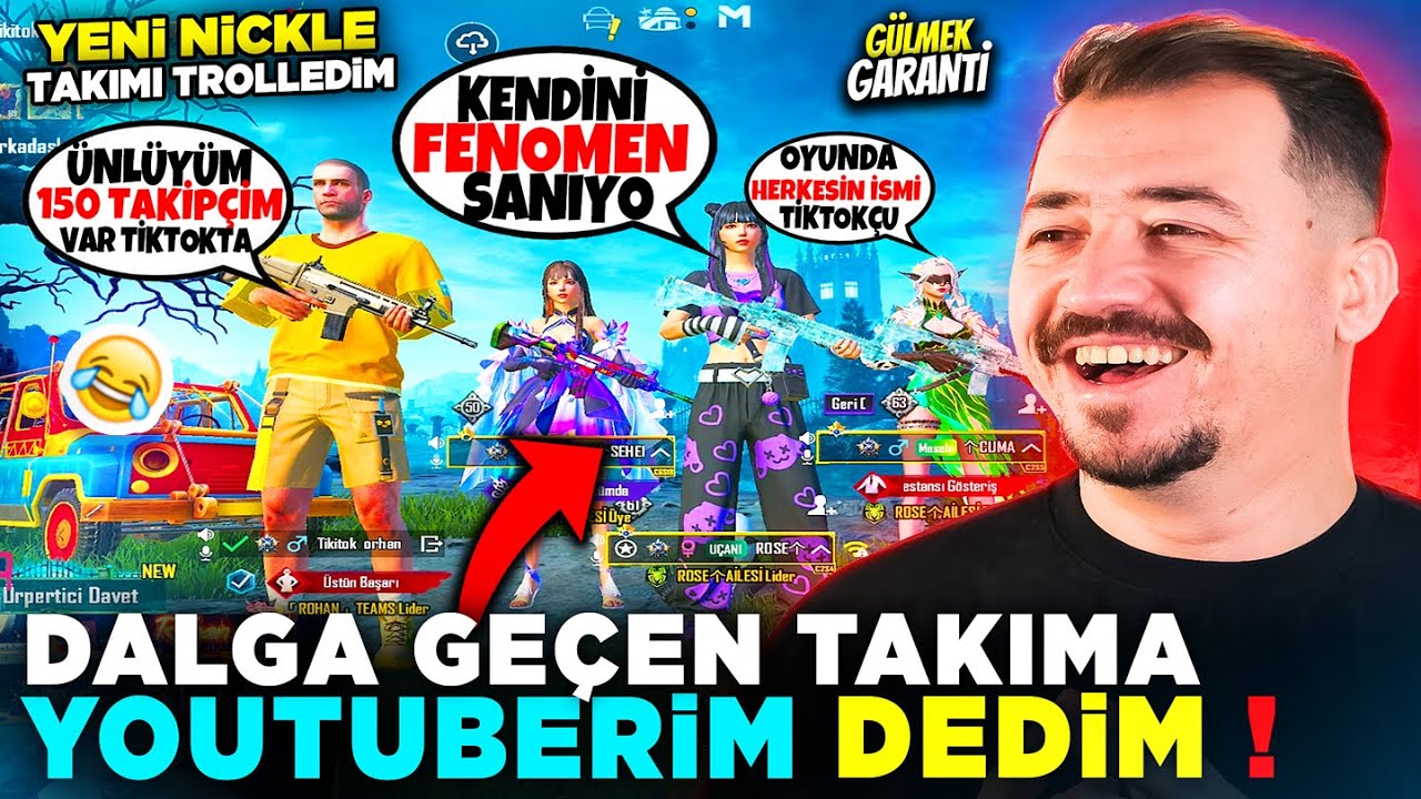 BENİMLE DALGA GEÇEN TAKIMA YOUTUBERİM DEDİM - Pubg Mobile