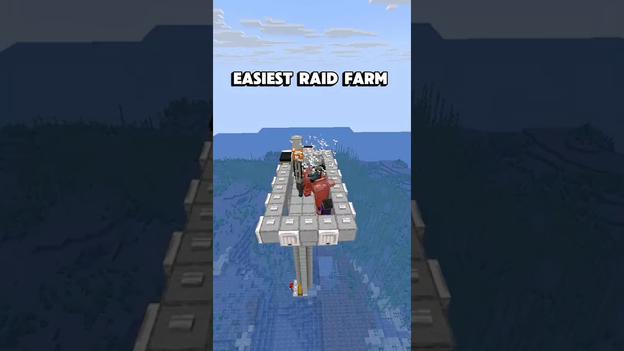 Easiest Raid Farm In Minecraft! #minecraft #survival #minecraftfarms