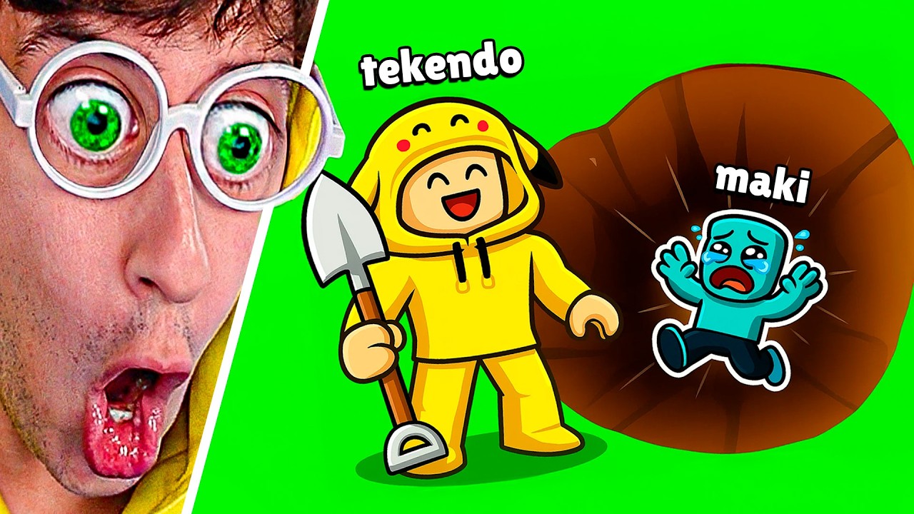 24 HORAS CAVANDO un HOYO 🏡😂!! (malo final 😈) - Roblox