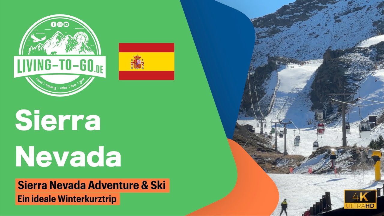 Das Skigebiet Sierra Nevada. Pradollano befindet sich in der Provinz Granada, Andalusien, Spanien